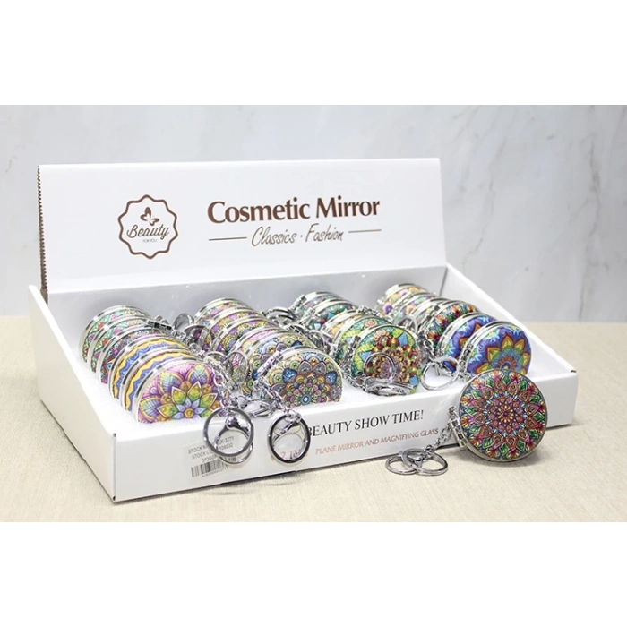 Taşlı El Aynası Anahtarlık Alk3771