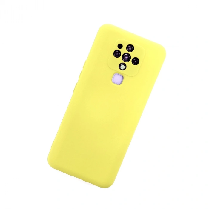 Tecno Camon 16 Kılıf Nano İçi Kadife Silikon - Sarı