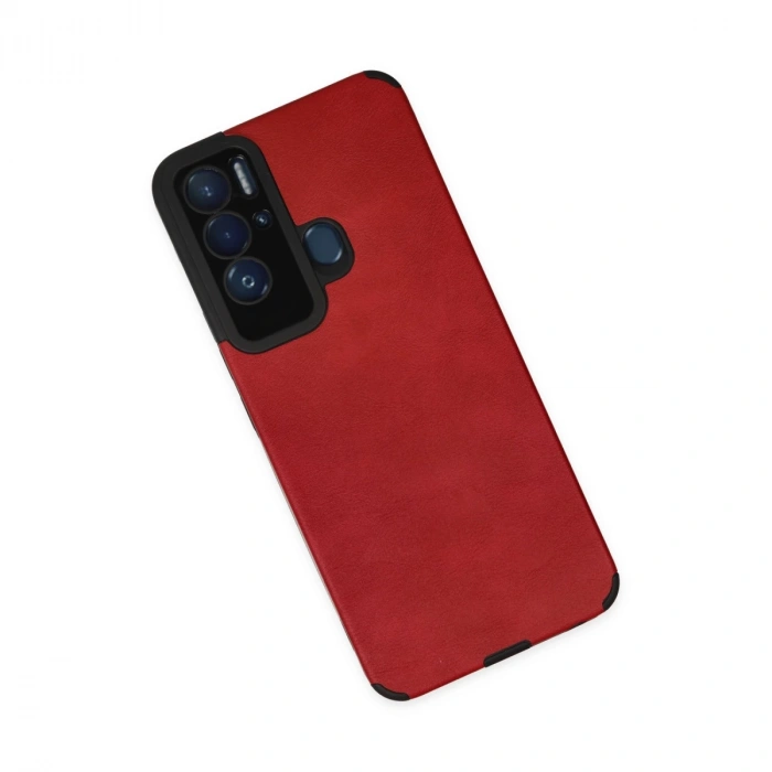 Tecno Pova Neo Kılıf Loop Deri Silikon - Kırmızı