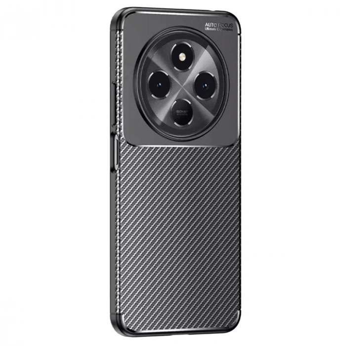 Tecno Spark 30c Kılıf Auto Focus Karbon Kapak - Siyah