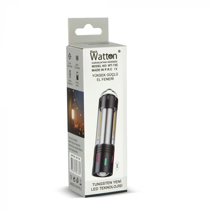 Tg Led Şarjlı Kamp Lambası Ortam Odak Aydınlatma Wt-736