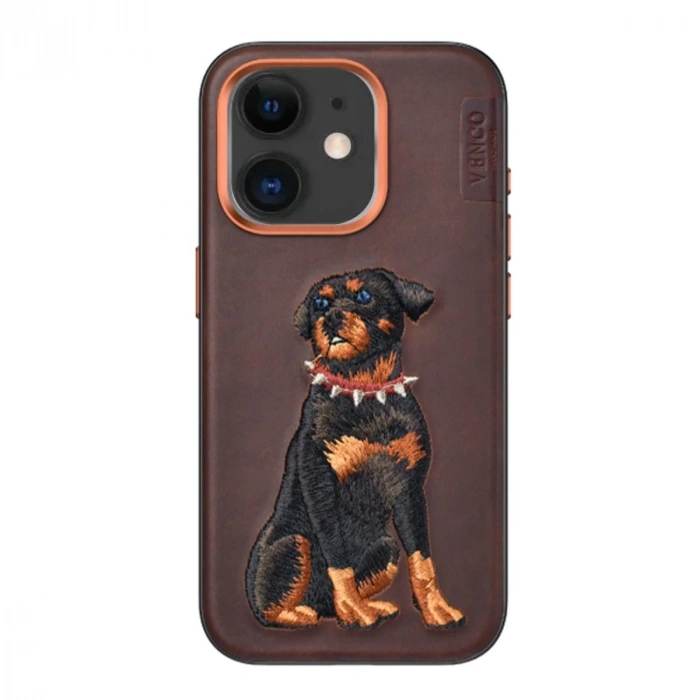 Venco İphone 11 Perma Desenli Kapak - Koyu Kahve