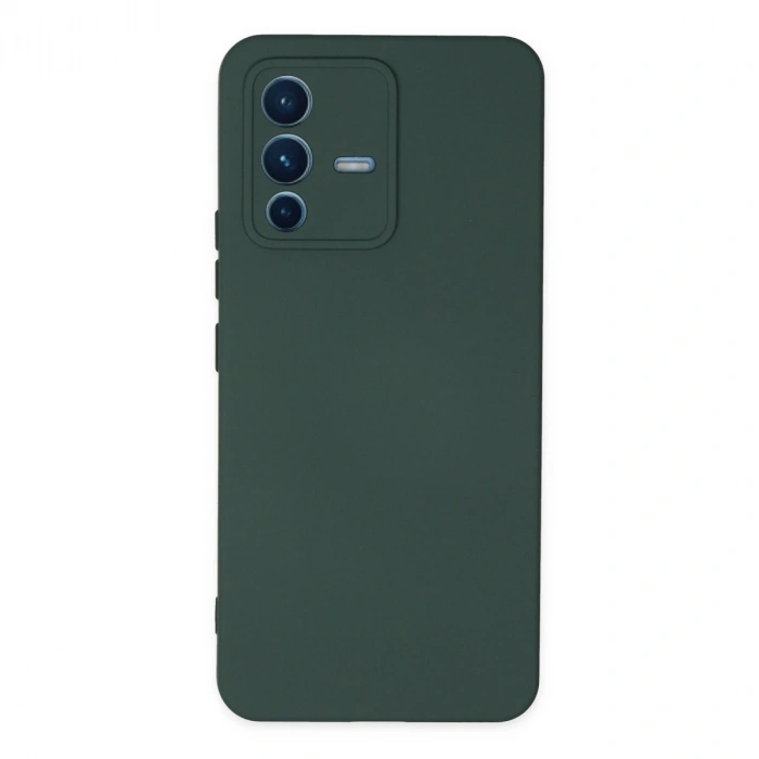 Vivo V23 5g Kılıf Nano İçi Kadife Silikon - Koyu Yeşil