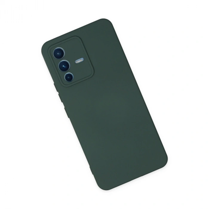 Vivo V23 5g Kılıf Nano İçi Kadife Silikon - Koyu Yeşil