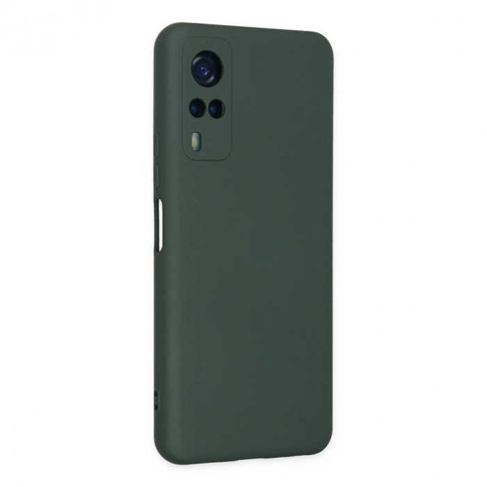 Vivo Y53s Kılıf Nano İçi Kadife Silikon - Koyu Yeşil