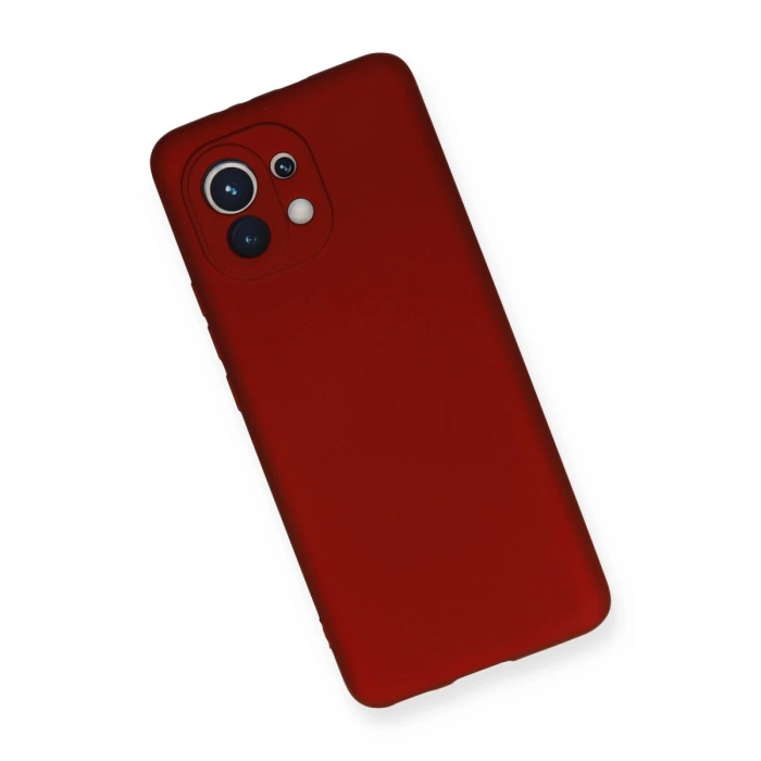 Xiaomi Mi 11 Kılıf First Silikon - Bordo