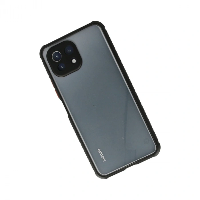 Xiaomi Mi 11 Lite Kılıf Miami Şeffaf Silikon - Siyah