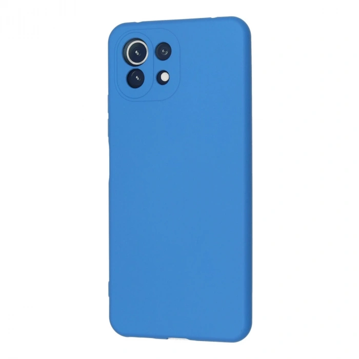 Xiaomi Mi 11 Lite Kılıf Nano İçi Kadife Silikon - Mavi
