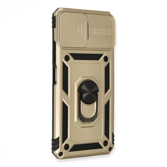 Xiaomi Mi 11 Lite Kılıf Pars Lens Yüzüklü Silikon - Gold