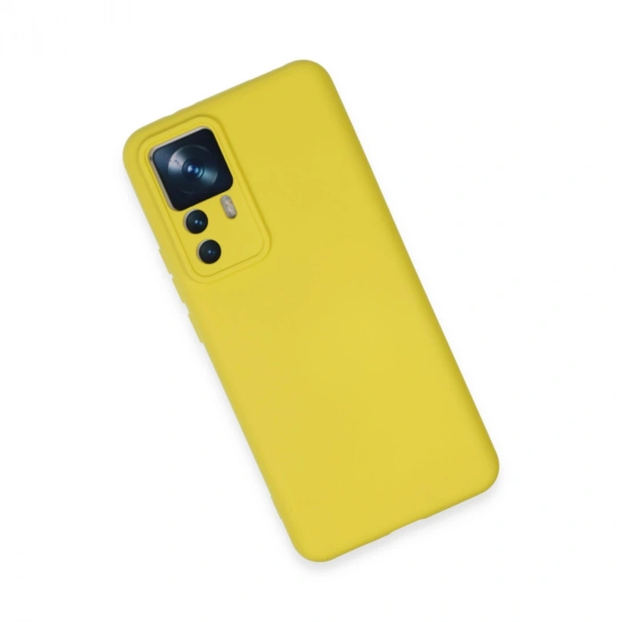 Xiaomi Mi 12t Pro Kılıf Nano İçi Kadife Silikon - Sarı