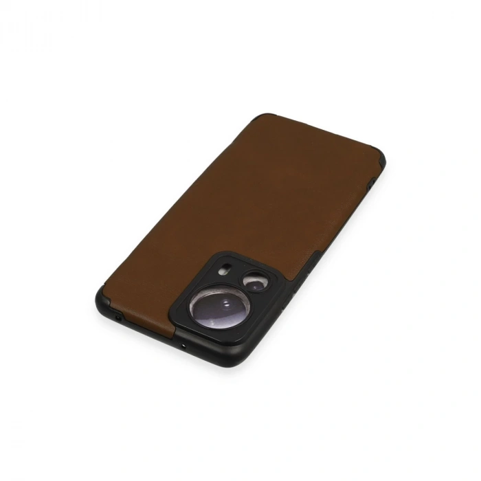 Xiaomi Mi 13 Lite Kılıf Loop Deri Silikon - Kahverengi