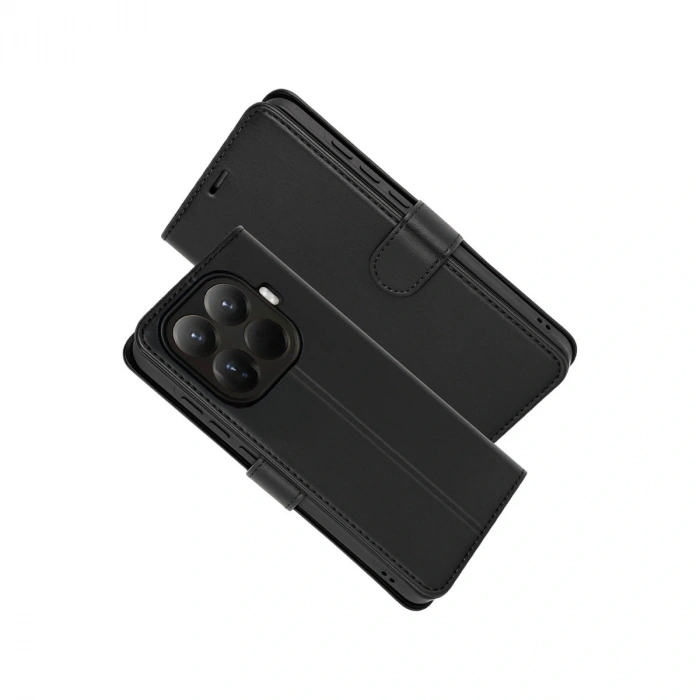 Xiaomi Mi 15t Pro Trend S Plus Kapaklı Kılıf - Siyah