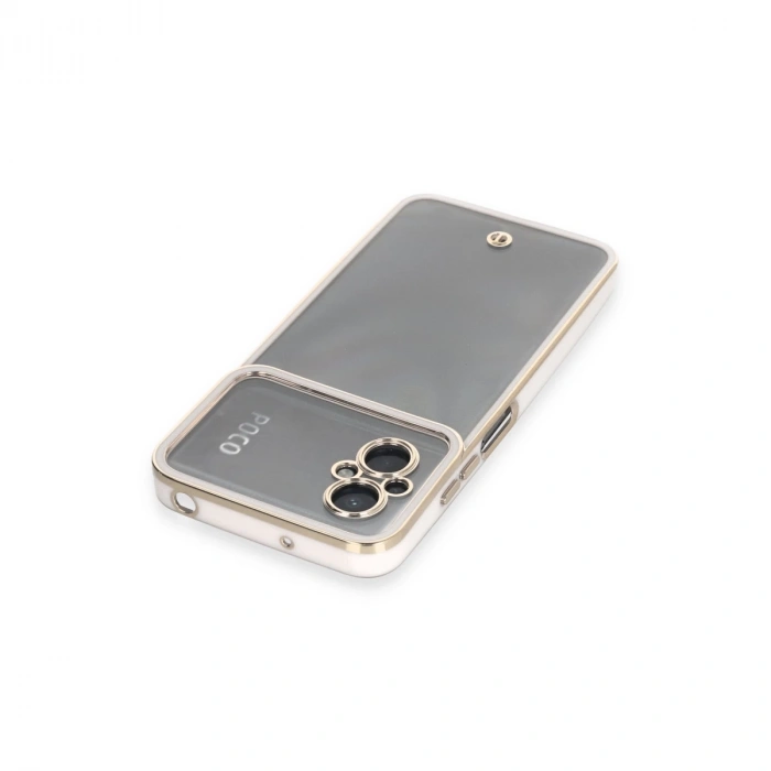 Xiaomi Poco M5 Kılıf Liva Lens Silikon - Beyaz