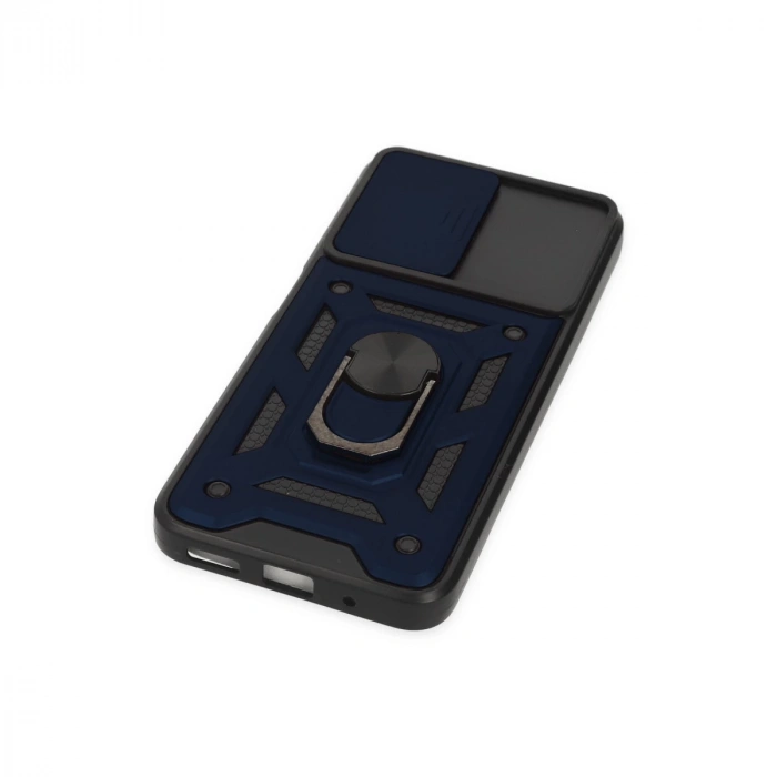 Xiaomi Poco M5 Kılıf Pars Lens Yüzüklü Silikon - Lacivert