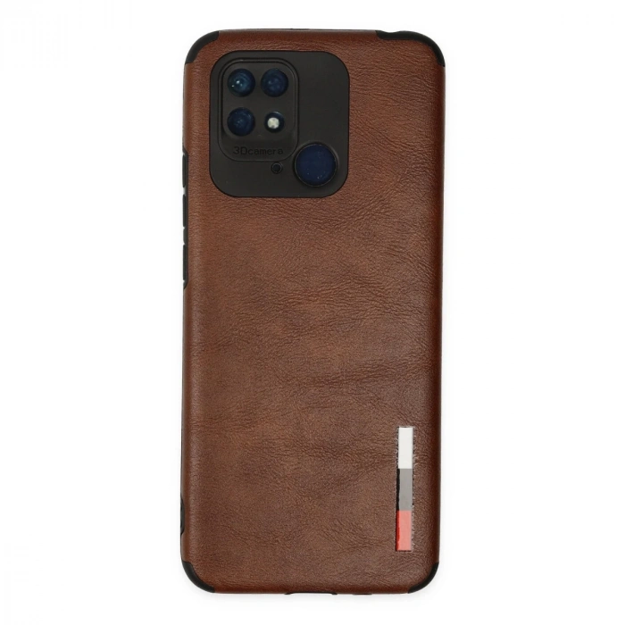 Xiaomi Redmi 10c Kılıf Loop Deri Silikon - Kahverengi