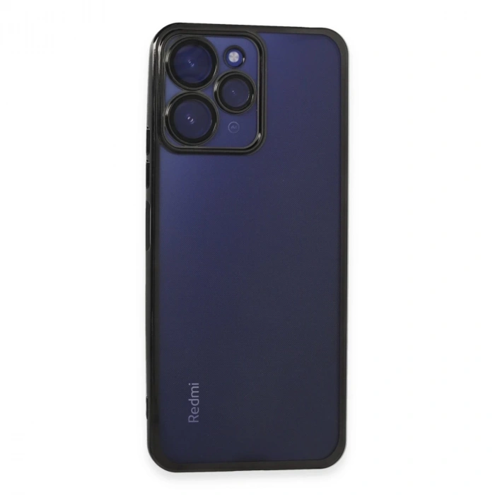 Xiaomi Redmi 12 Kılıf Razer Lensli Silikon - Siyah