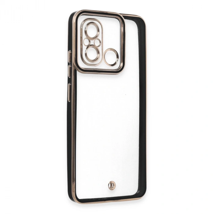 Xiaomi Redmi 12c Kılıf Liva Lens Silikon - Siyah