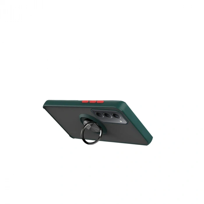 Xiaomi Redmi 15 4g Montreal Yüzüklü Silikon Kapak - Yeşil