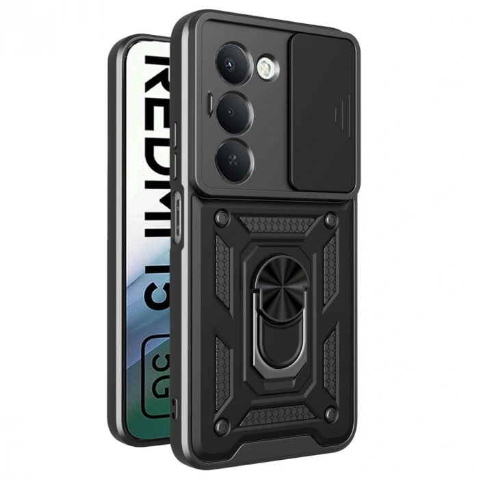 Xiaomi Redmi 15 4g Pars Lens Yüzüklü Silikon - Siyah