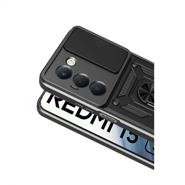 Xiaomi Redmi 15 4g Pars Lens Yüzüklü Silikon - Siyah