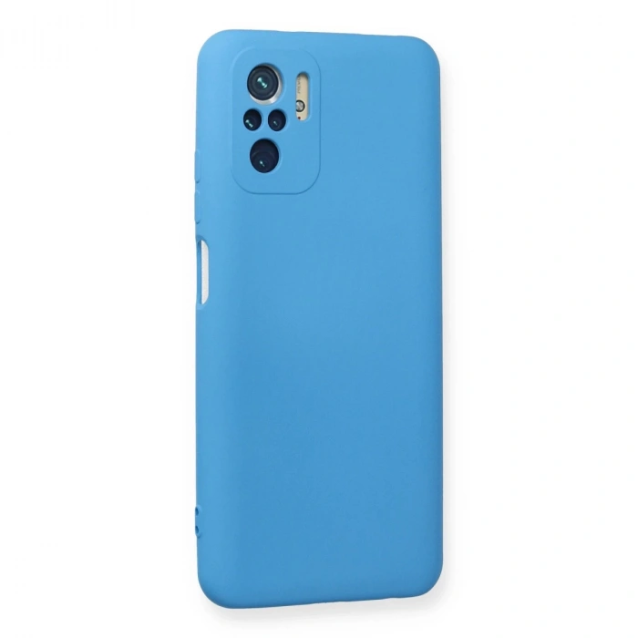 Xiaomi Redmi Note 10 Kılıf Nano İçi Kadife Silikon - Mavi