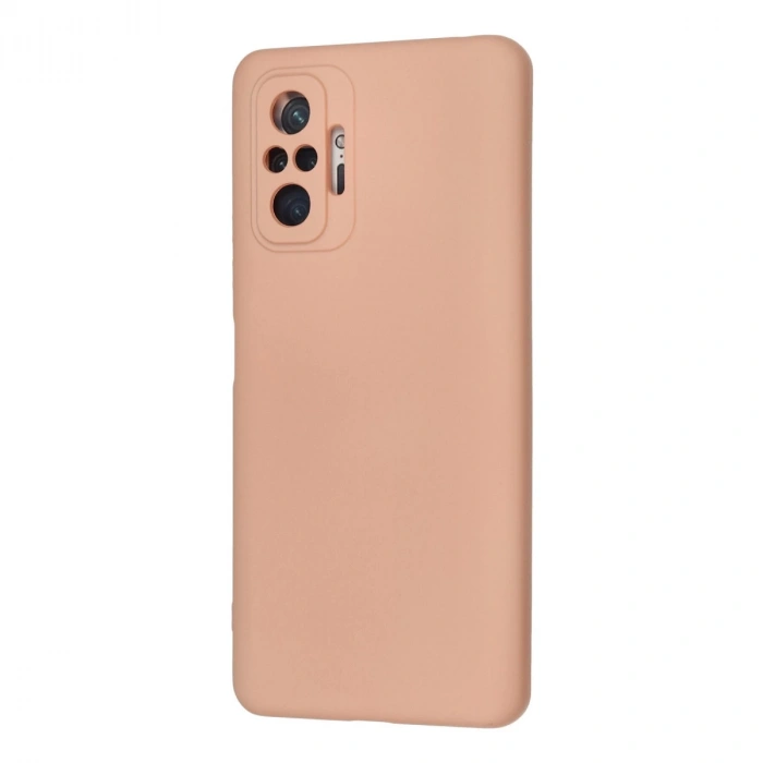 Xiaomi Redmi Note 10 Pro Kılıf Nano İçi Kadife Silikon - Pudra
