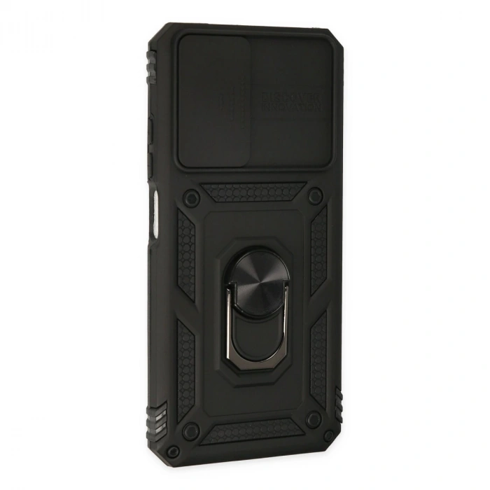 Xiaomi Redmi Note 11 Kılıf Pars Lens Yüzüklü Silikon - Siyah