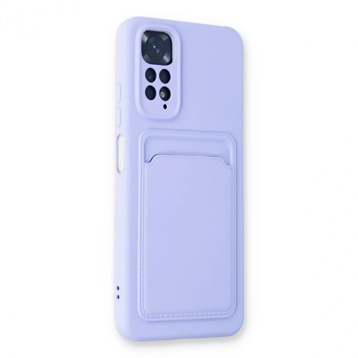 Xiaomi Redmi Note 11s Kılıf Kelvin Kartvizitli Silikon - Lila