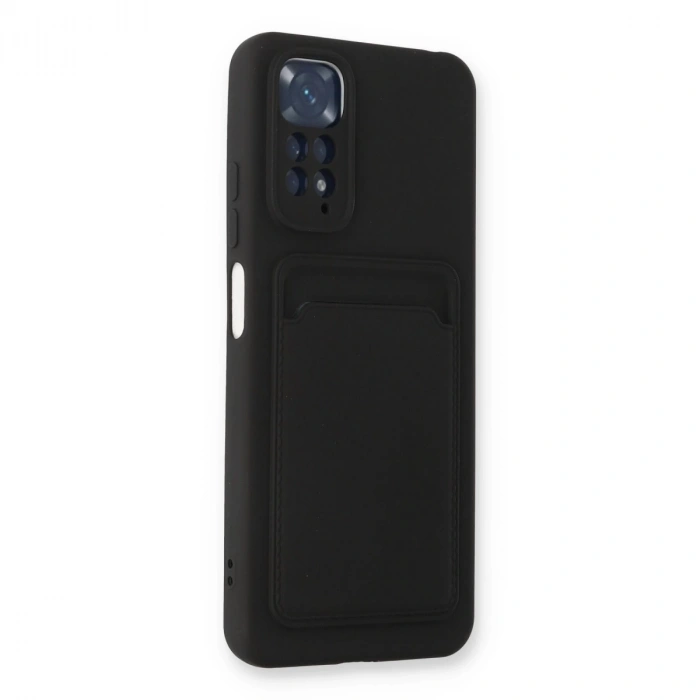 Xiaomi Redmi Note 11s Kılıf Kelvin Kartvizitli Silikon - Siyah
