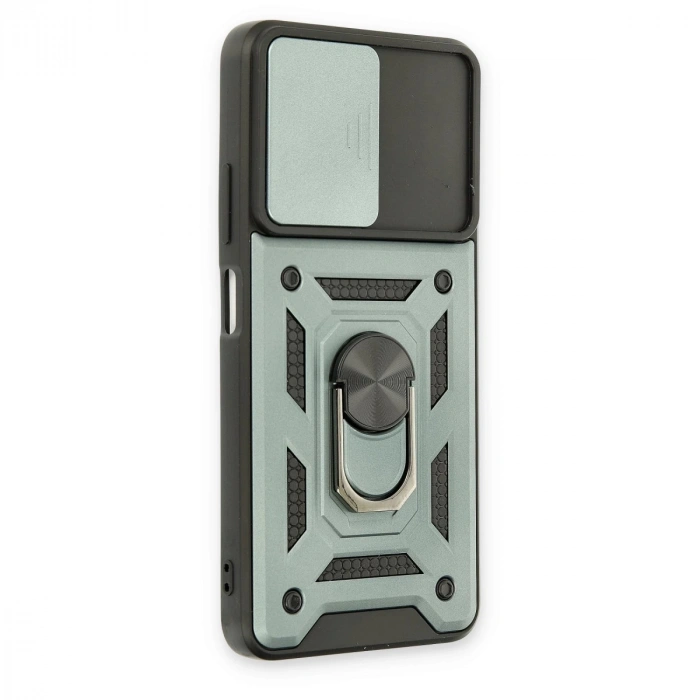 Xiaomi Redmi Note 11t Kılıf Pars Lens Yüzüklü Silikon - Yeşil