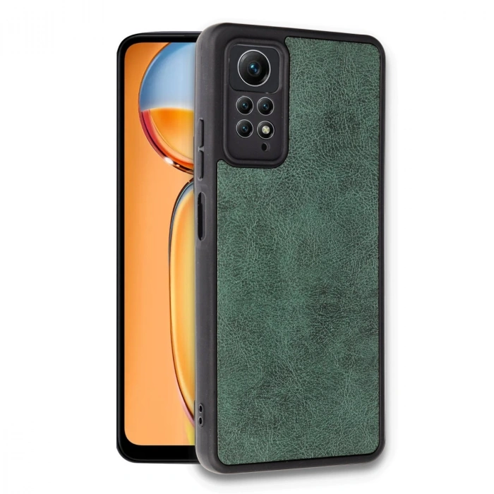 Xiaomi Redmi Note 12 Pro 4g Kılıf Aras Deri Kapak - Koyu Yeşil