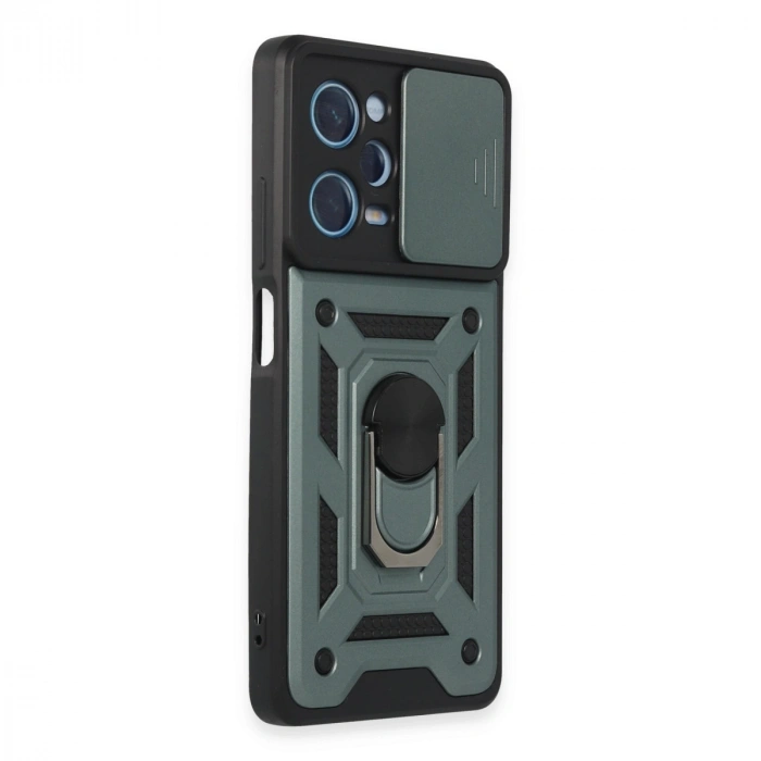 Xiaomi Redmi Note 12 Pro 5g Kılıf Pars Lens Yüzüklü Silikon - Yeşil