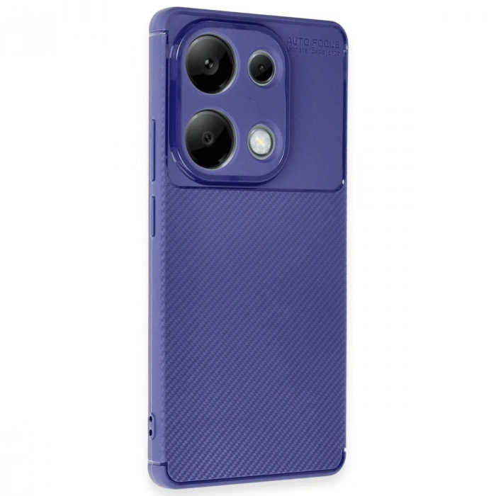 Xiaomi Redmi Note 13 Pro 4g Kılıf Auto Focus Karbon Kapak - Lacivert