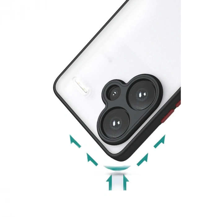 Xiaomi Redmi Note 13 Pro Plus Kılıf Montreal Silikon Kapak - Siyah