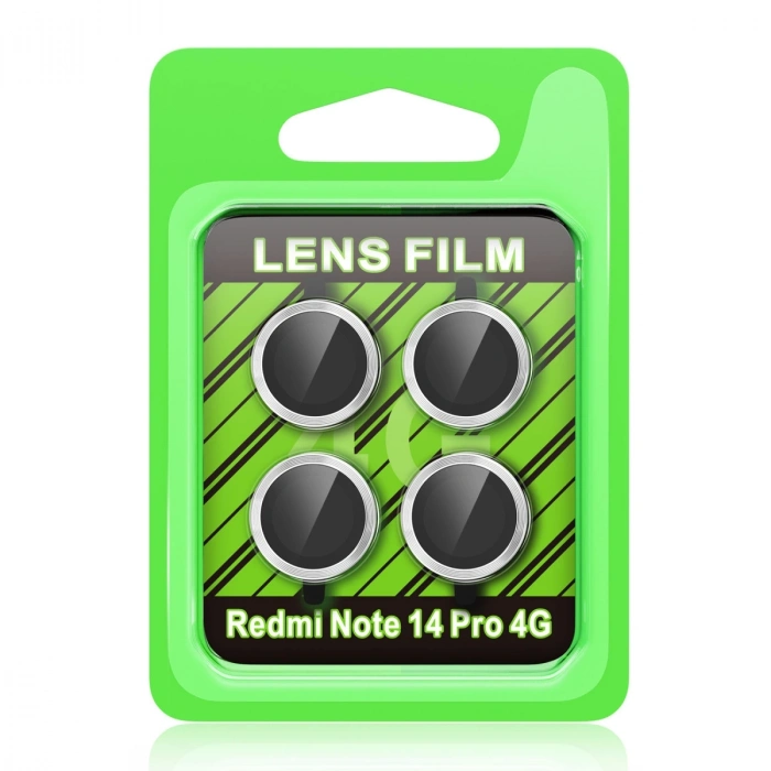 Xiaomi Redmi Note 14 Pro 4g Raze Metal Kamera Lens - Gümüş