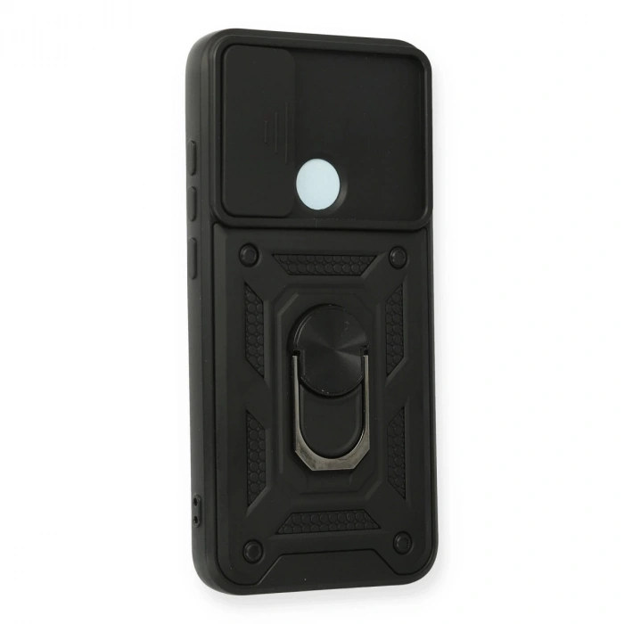 Xiaomi Redmi Note 8 Kılıf Pars Lens Yüzüklü Silikon - Siyah