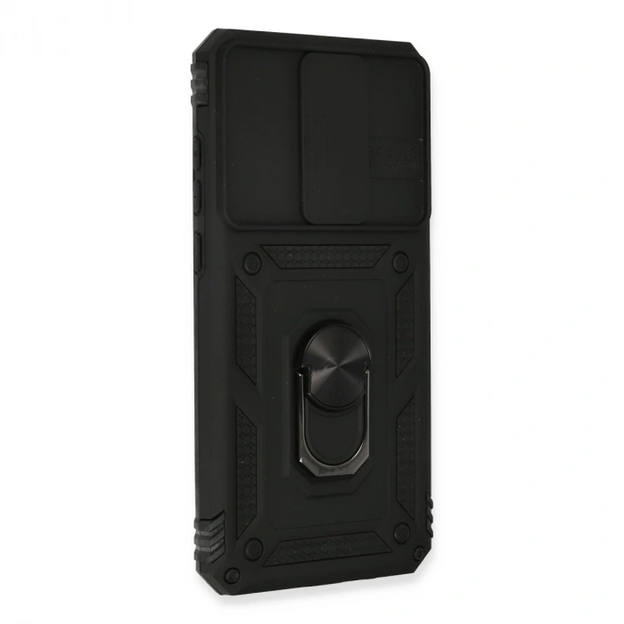 Xiaomi Redmi Note 8 Pro Kılıf Pars Lens Yüzüklü Silikon - Siyah