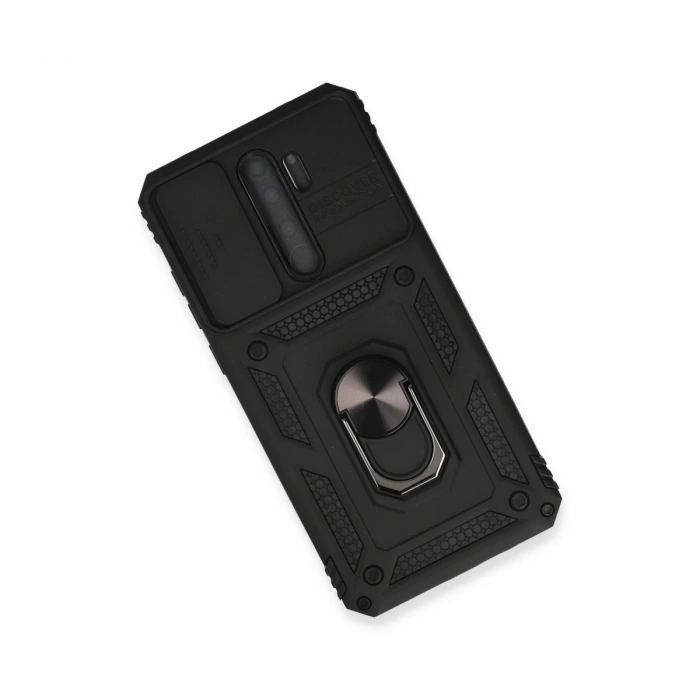 Xiaomi Redmi Note 8 Pro Kılıf Pars Lens Yüzüklü Silikon - Siyah