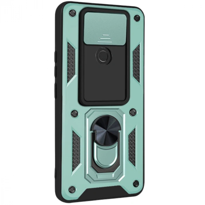 Xiaomi Redmi Note 9 4g Kılıf Pars Lens Yüzüklü Silikon - Yeşil