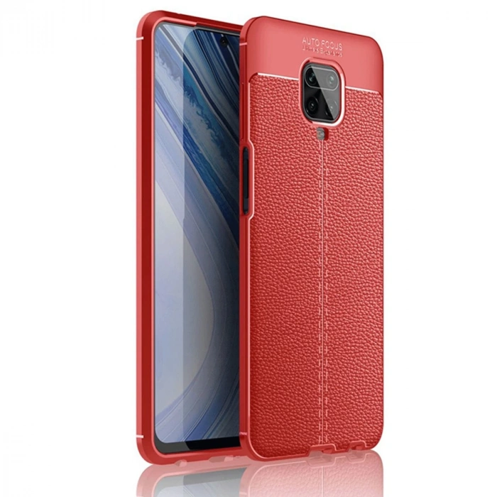 Xiaomi Redmi Note 9 Pro Kılıf Auto Focus Kapak - Kırmızı