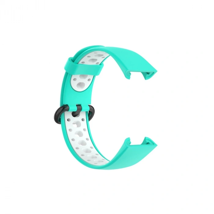 Xiaomi Redmi Watch 2 Spor Delikli Kordon - Turkuaz-beyaz