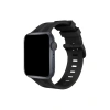 Apple Watch 38mm Kr408 Çizgili Silikon Kordon - Siyah