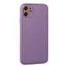 İphone 12 Kılıf Coco Deri Silikon Kapak - Lila