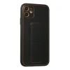 İphone 12 Kılıf Coco Deri Standlı Kapak - Siyah