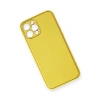 İphone 12 Pro Kılıf Coco Deri Silikon Kapak - Sarı