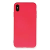 İphone Xs Max Kılıf Nano İçi Kadife Silikon - Koyu Pembe