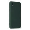 Samsung Galaxy A01 Core Kılıf Nano İçi Kadife Silikon - Koyu Yeşil