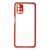 Samsung Galaxy M51 Kılıf Miami Şeffaf Silikon - Kırmızı