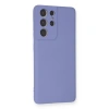 Samsung Galaxy S21 Ultra Kılıf Nano İçi Kadife Silikon - Lila