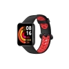 Xiaomi Redmi Watch 2 Spor Delikli Kordon - Siyah-kırmızı